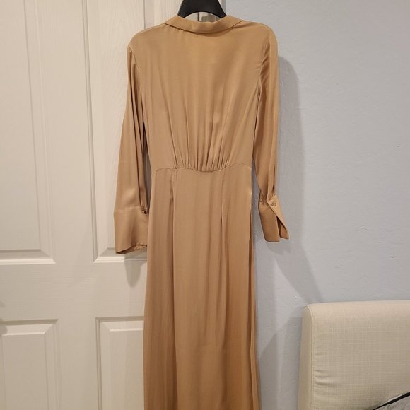 ZARA SATIN EFFECT MIDI DRESS XS NWOT - Picture 5 of 6
